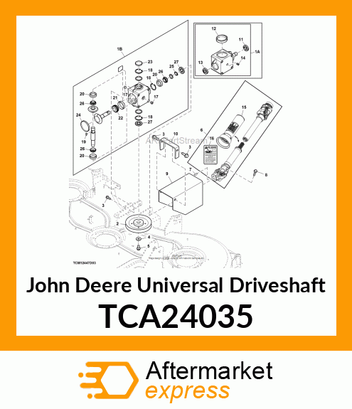 UNIVERSAL DRIVESHAFT, FM 1500 DOMES TCA24035