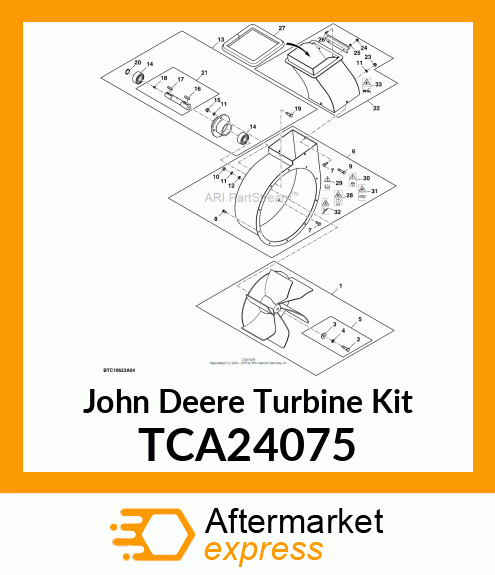 TURBINE, HOUSING COMPLETE TCA24075