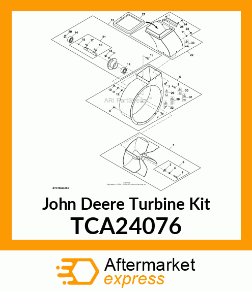 TURBINE, BEARING BLOCK TCA24076