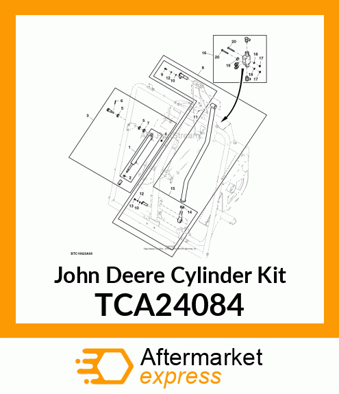 CYLINDER, OPENING INCL MOUNTING KIT TCA24084