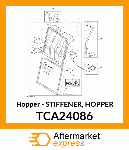 BRACKET KIT, HOPPER STIFFENER TCA24086