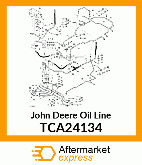 OIL LINE, MOW VALVE TO REAR LEFT MO TCA24134