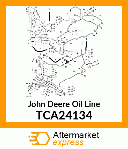 OIL LINE, MOW VALVE TO REAR LEFT MO TCA24134