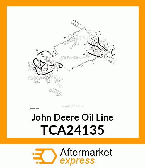 OIL LINE, LIFT VALVE TO CYLINDER BO TCA24135