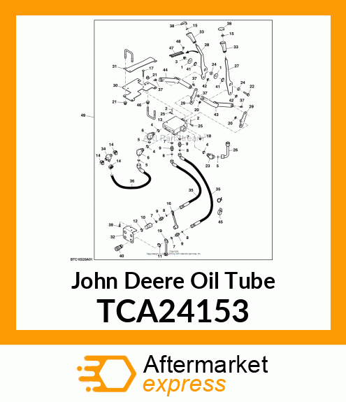 TUBE, HYDRAULIC AUX VALVE TCA24153