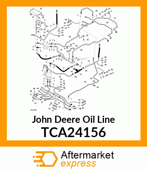 OIL LINE, FRONT MOW DRAIN LEFT TCA24156