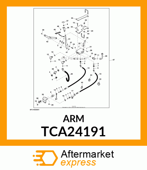 LINK WELDMENT, AUX HYDR LH TCA24191