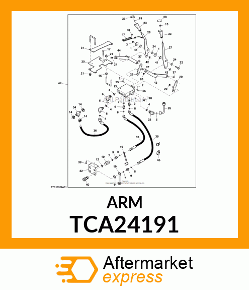 LINK WELDMENT, AUX HYDR LH TCA24191