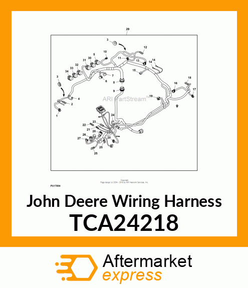 HARNESS, FRONT MOWER CAB TCA24218