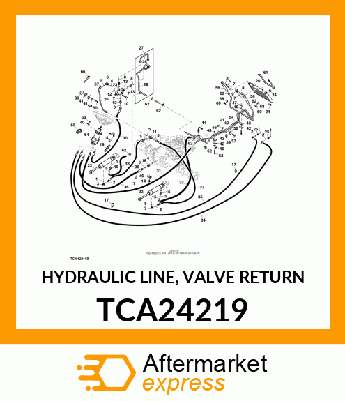 HYDRAULIC LINE, VALVE RETURN TCA24219