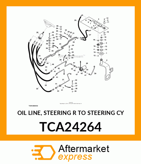 OIL LINE, STEERING R TO STEERING CY TCA24264