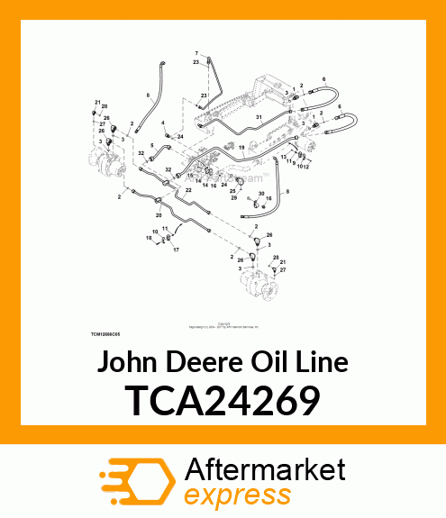 OIL LINE, TRACTION REAR CROSSLINE, TCA24269