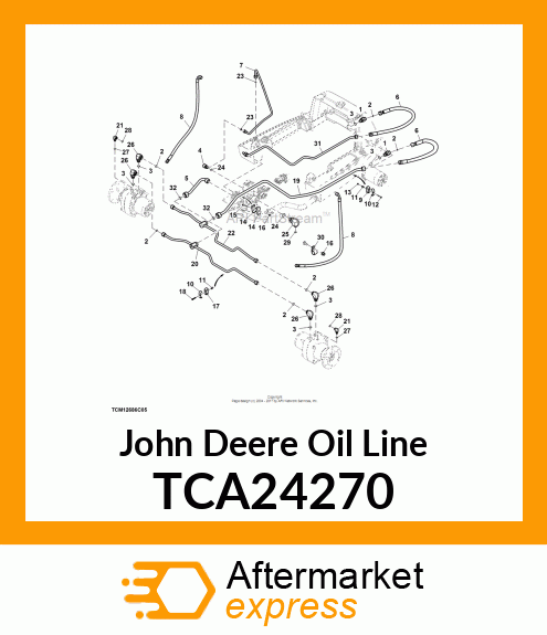 OIL LINE, TRACTION FRONT CROSSLINE, TCA24270