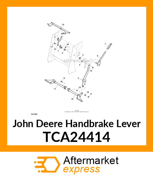 HANDBRAKE LEVER, LOWER WELDMENT TCA24414