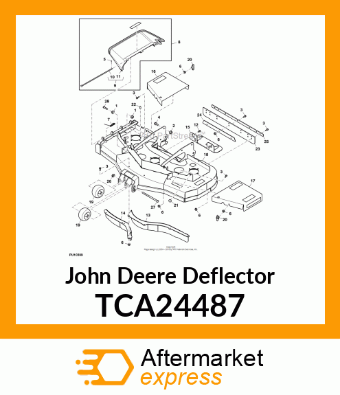 DEFLECTOR, 48" MOWER DECK BAFFLE DI TCA24487