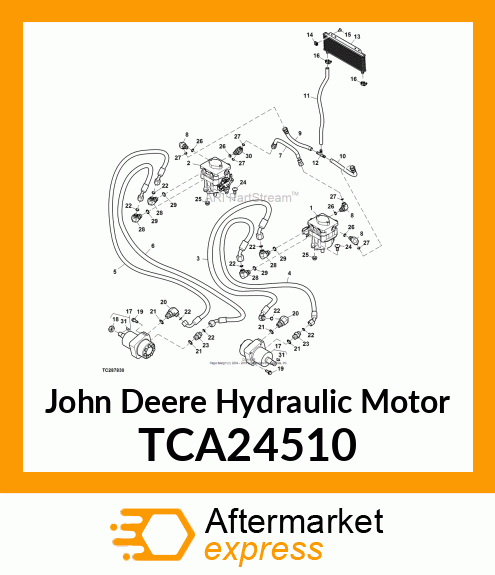 HYDRAULIC MOTOR, 200CC TRACTION DRI TCA24510