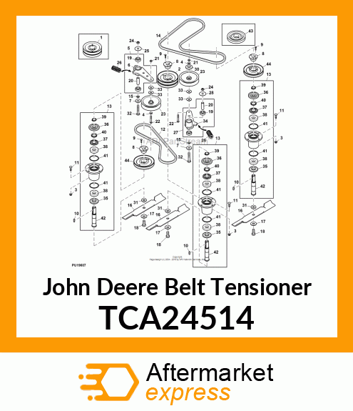 BELT TENSIONER, MOWER DECK IDLER AR TCA24514