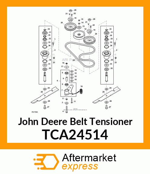 BELT TENSIONER, MOWER DECK IDLER AR TCA24514