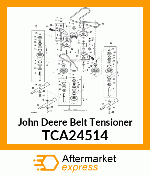 BELT TENSIONER, MOWER DECK IDLER AR TCA24514