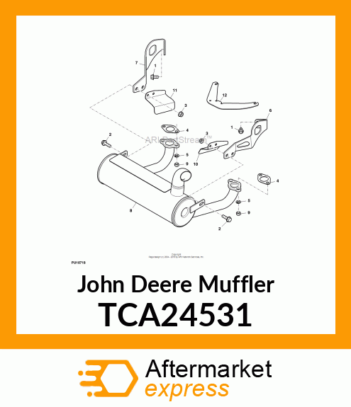 MUFFLER,KAWA 603CC/726CC,HIGH MT TCA24531