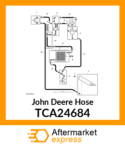 HOSE, HYD. 1SN16 400 DKOL TCA24684