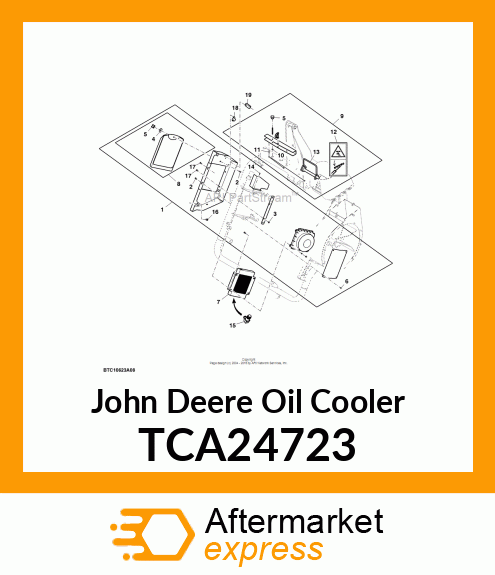 OIL COOLER WITH FITTINGS TCA24723