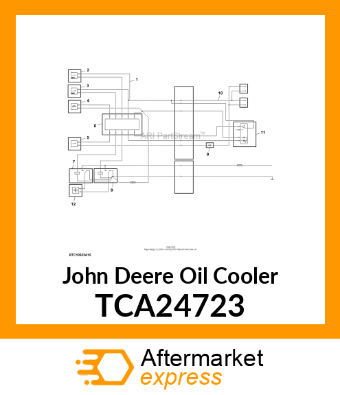 OIL COOLER WITH FITTINGS TCA24723