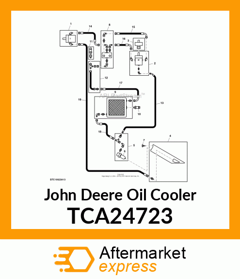 OIL COOLER WITH FITTINGS TCA24723