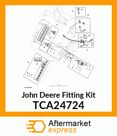 KIT, FITTINGS WITH HARD LINE TCA24724