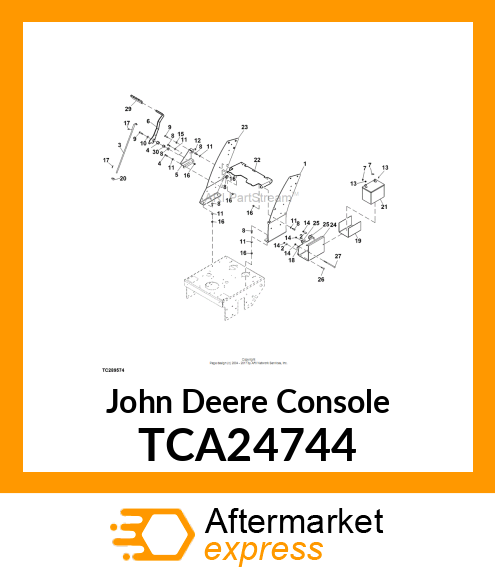 ASM, LH UPRIGHT PG W/LABEL TCA24744