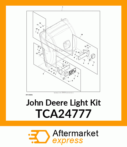 KIT, MCS REAR LIGHT ASSY, LH TCA24777