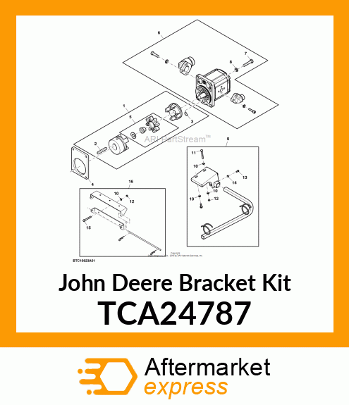 KIT, HYDRAULIC HOSE SUPPORT BRACKET TCA24787