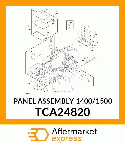 PANEL ASSEMBLY 1400/1500 TCA24820