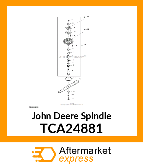 SPINDLE, COMMERCIAL SPINDLE ASSY W TCA24881