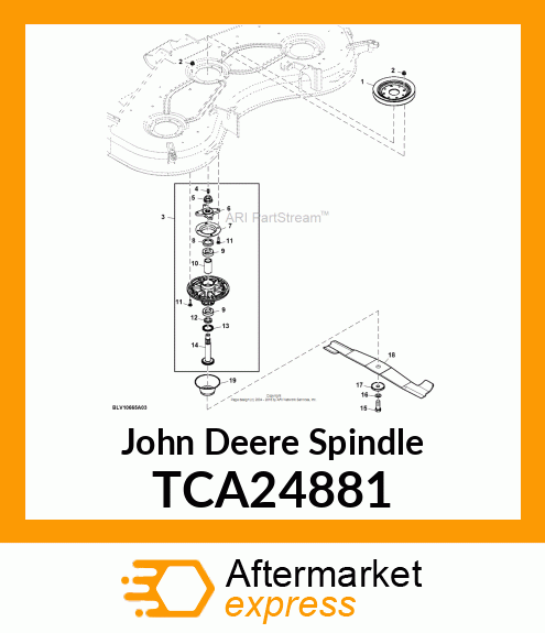 SPINDLE, COMMERCIAL SPINDLE ASSY W TCA24881