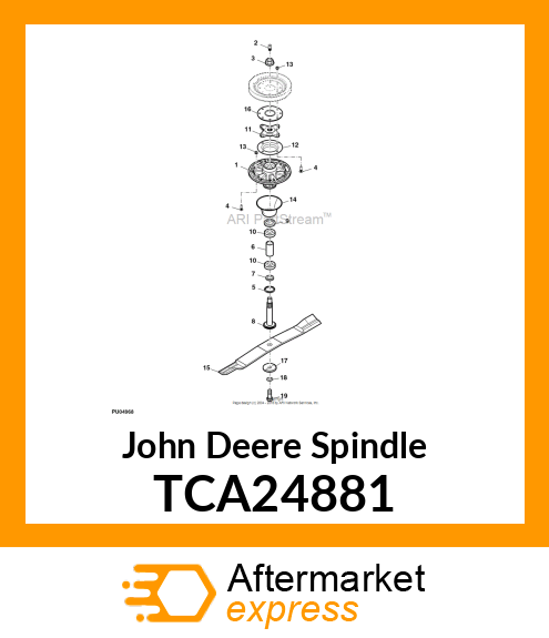 SPINDLE, COMMERCIAL SPINDLE ASSY W TCA24881