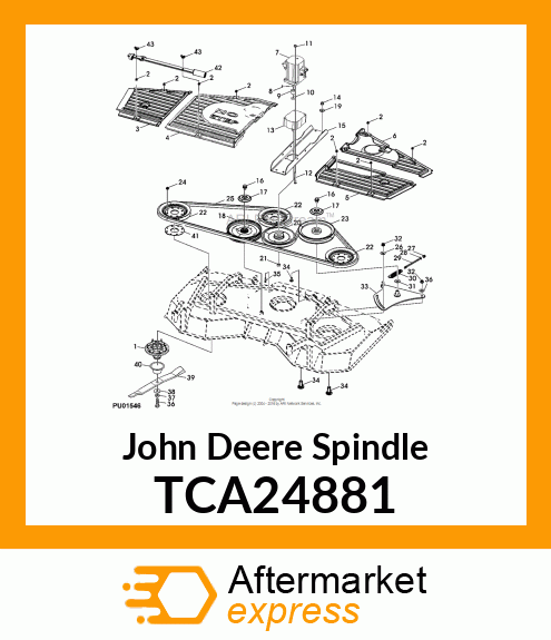 SPINDLE, COMMERCIAL SPINDLE ASSY W TCA24881