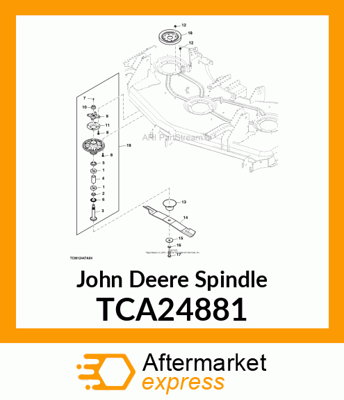 SPINDLE, COMMERCIAL SPINDLE ASSY W TCA24881