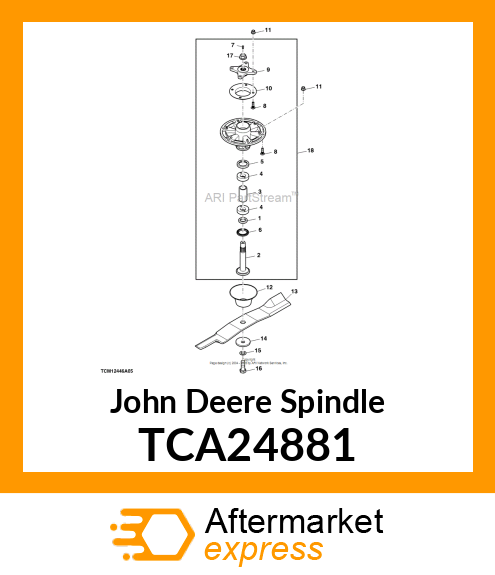 SPINDLE, COMMERCIAL SPINDLE ASSY W TCA24881