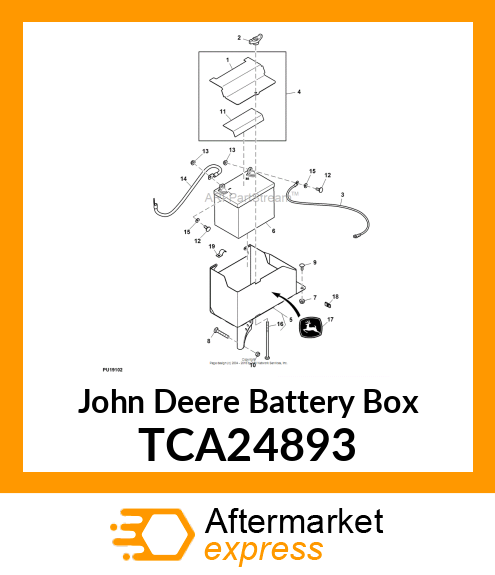 BATTERY BOX, 600R WELDMENT TCA24893