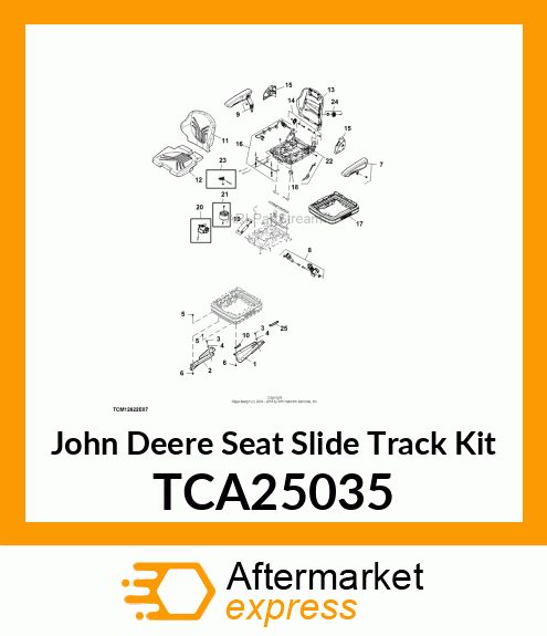 KIT, SEAT SLIDE TRACK TCA25035