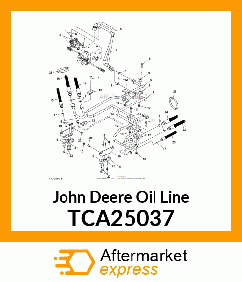 LINE, HYDRAULIC OIL TCA25037