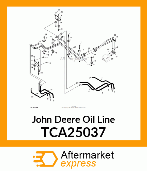 LINE, HYDRAULIC OIL TCA25037