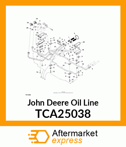 OIL LINE, MOW VALVE TO RT FRONT REE TCA25038