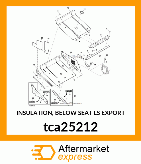 INSULATION, BELOW SEAT LS EXPORT tca25212