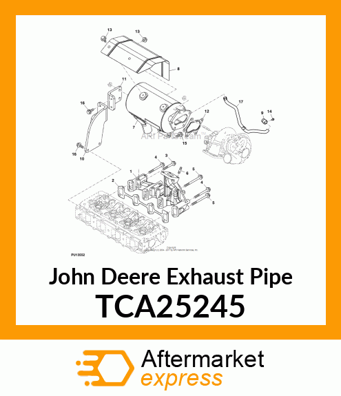 PIPE, EXHAUST ASSEMBLY TCA25245