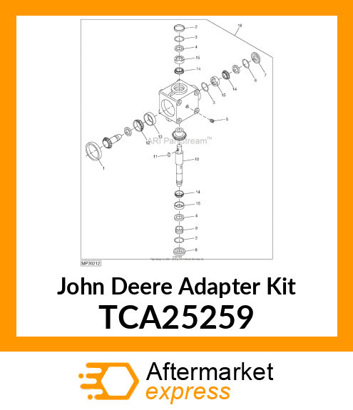 KIT, OUTPUT SHAFT SVC F1145 GEARBOX TCA25259