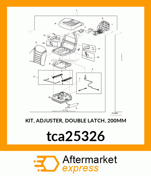 KIT, ADJUSTER, DOUBLE LATCH, 200MM tca25326