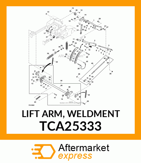 LIFT ARM, WELDMENT TCA25333