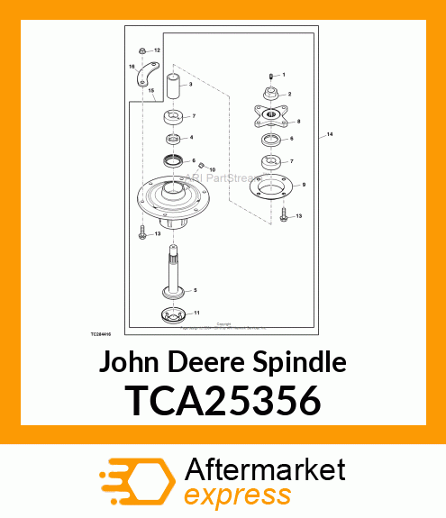 SPINDLE, HD COMMERCIAL SPINDLE ASSY TCA25356